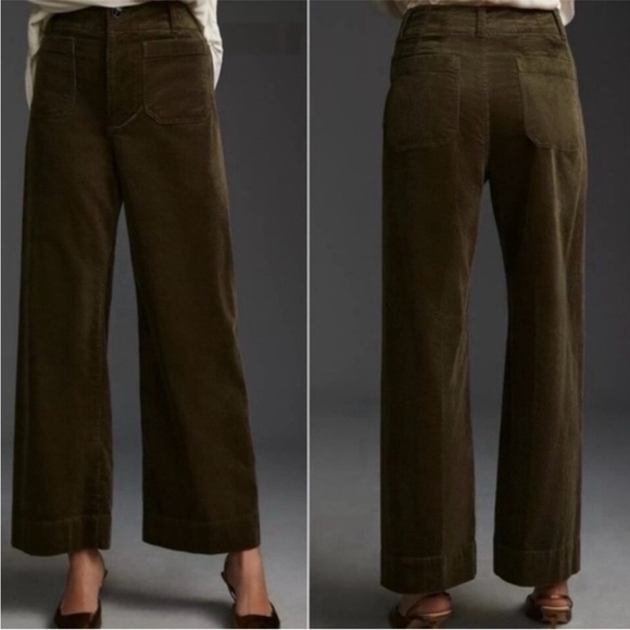 Anthropologie Colette Corduroy Full-Length Wide-Leg Pants Size 30 NWT - Picture 2 of 12